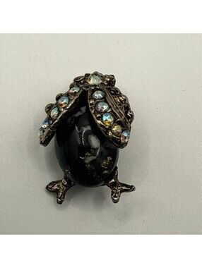 Vintage Brooch Fly Insect Multi Stones AJC Signed
